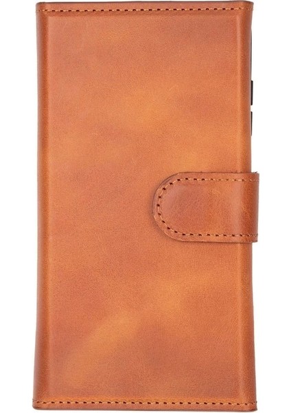 Buğz Samsung Galaxy S25 Uyumlu, Hakiki Deri, El Yapımı, Cüzdanlı Kılıf, Gölgeli Kahve fırsatları