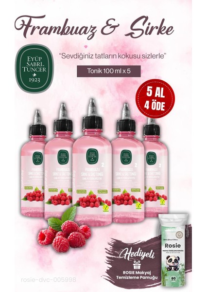 Est 5 Al 4 Öde Tonik 100 ml Frambuaz Sirke, Rosıe Makyaj Pamuğu