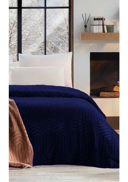 Prestige Kalın Embos Tek Kişilik Battaniye (155X220)-LACIVERT fiyatları