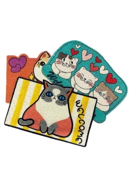 Buğz Sevimli Hayvan Tasarımlı Kapı Paspası