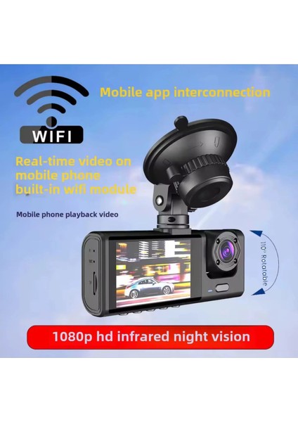 3 Kanal Araba Dvr Hd 1080P 3 Lensli Araç Içi Kameraüç Yönlü Kamera Dvr Araç Kamera fırsatları