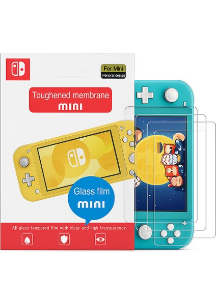 Nintendo Switch Lite Uyumlu Temperli Kırılmaz Cam – 9h Sertlik, Çizilme Karşıtı, Parmak Izi Önleyici, Kolay Uygulama