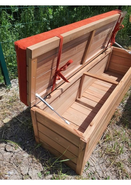 Sağlam Lüks Ahşap Bahçe Sandık Sedir (160X45X45) Kalın Ahşap Bahçe Depolama fiyatları