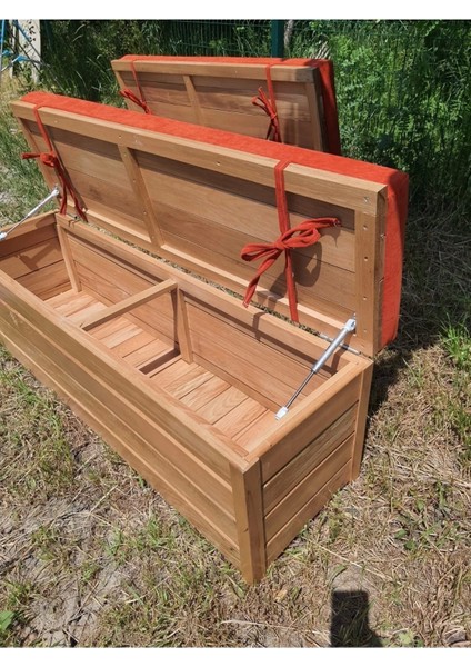 Sağlam Lüks Ahşap Bahçe Sandık Sedir (160X45X45) Kalın Ahşap Bahçe Depolama modelleri