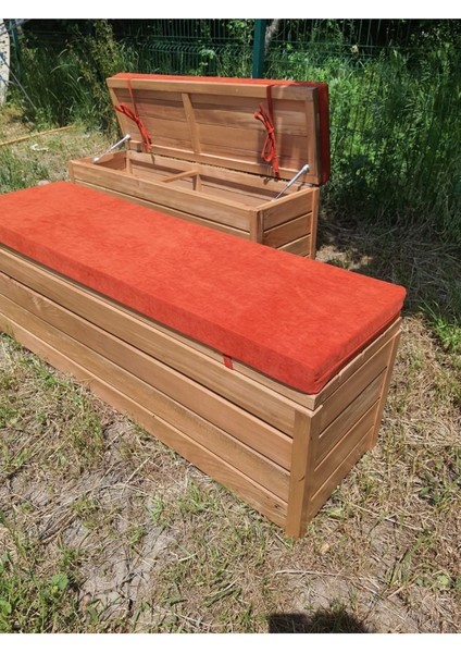 Sağlam Lüks Ahşap Bahçe Sandık Sedir (160X45X45) Kalın Ahşap Bahçe Depolama fırsatları