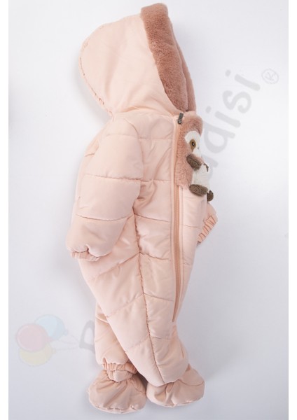 Panda Içi Peluş Patikli Kar Kapüşonlu Kışlık Kız Erkek Bebek Astronot Tulum Kozmonot Mont Çocuk fiyatları