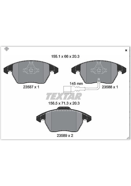 2358701 Ön Balata Fişli Caddy Iıı 04 > Golf Iv V Vı 97 > Jetta Passat 05 > Polo 09 > Octavıa 04 > 1K0698151-1K0698151E-WVA23587