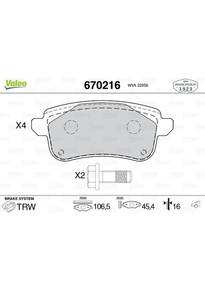 670216 Arka Balata Renault Megane Iv 15> Espace V 15> Megane Iv Grandtour 16> Talısman 15> Nıssan Juke 19> 440608235R-4406000Q3C