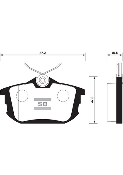 Sangsın SP1531 Arka Balata Carısma 95-06 Colt 1.3-1.5 04-12 Volvo S40 1.6-1.8-2.0-2.0t V40 95-04 GDB1314-G M850978-30638455-WVA21861