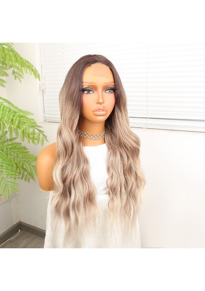 Kumral Beyaz Platin Ombre ve Röfleli Tül Peruk fırsatları