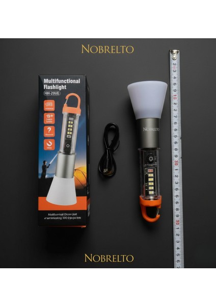 Nobrelto Beyaz Lazer (White Laser) Profesyonel Kamp Feneri - Mıknatıslı, Kancalı, Type-C Şarjlı ve Zoomlu El Feneri modelleri