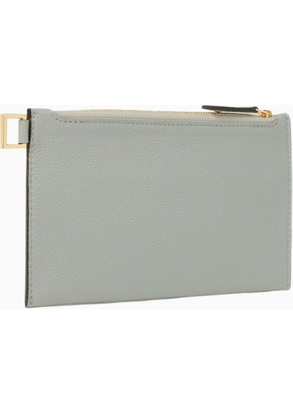 Small Nomad Deri Pouch Gri Kompakt Unisex Clutch modelleri