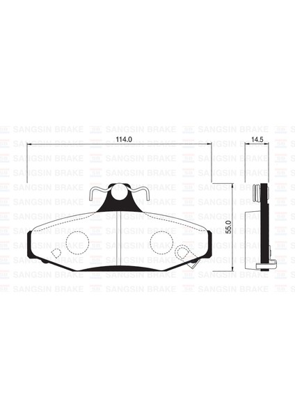Sangsın SP1066 Ön Balata A6 2.7t Quattro 97-05 Arka Balata Disk Ssangyong Musso 95> Korando 02> 4841305000-48413050A0-WVA23242