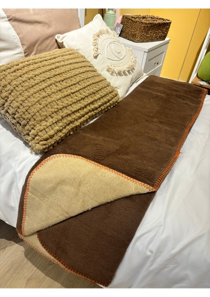 Bohemhouse Çift Taraflı Iki Renk Düz Pamuklu Kalın Yumuşak Battal Boy Battaniye 1350GR 150X200 cm indirimleri