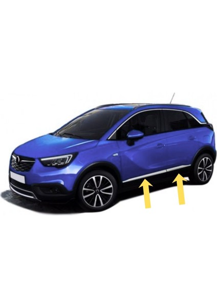 Opel Crossland X Yan Kapı Çıtası Krom Nikelaj (2017-2020) için Özel Ürün (4 Parça Paslanmaz Çelik) fırsatları