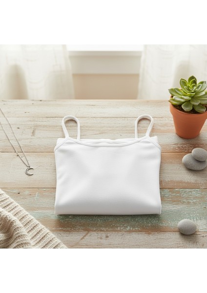 Kadın Pamuklu İp Askılı Ribanalı Atlet 6'lı Paket fırsatları