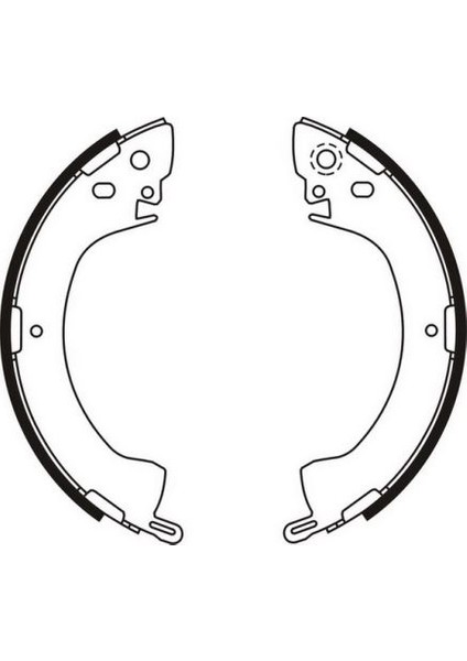 Sangsın SA176 Arka Kampana Pabuç Balata Mıtsubıshı L300 2.5l 4D56 8V P15V Panelvan 86-00 / L200 2.5l 4D55 4D56 8V K14T 4x2 86-96 MB699019-MB699018-MB238520