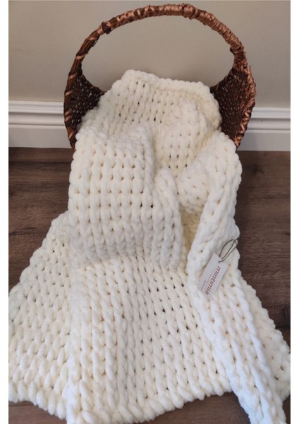 Bebek Battaniyesi Kışlık-Kalın Ekru 100*100