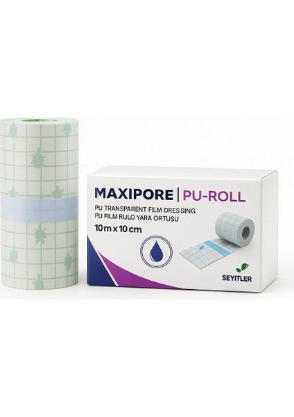 Pu-Roll Şeffaf Su Geçirmez Yara Örtüsü Rulo Pansuman Bandı
