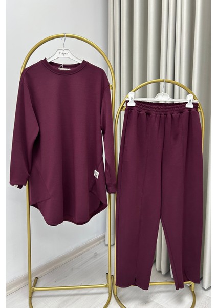 Tripen Yumuşacık Mevsimlik Kumaş Yırtmaç Detaylı Tesettür Kadın Ikili Takım indirimleri