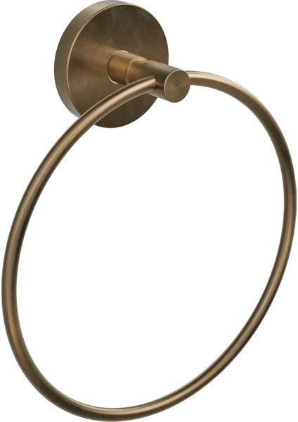 Antik Altın Banyo El Havluluk Halkası – Duvar Tipi Mat Bronz Paslanmaz Metal Havlu Askısı | Retro Minimal Tasarım