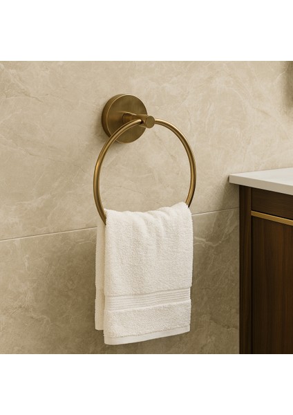 Antik Altın Banyo El Havluluk Halkası – Duvar Tipi Mat Bronz Paslanmaz Metal Havlu Askısı | Retro Minimal Tasarım fiyatları