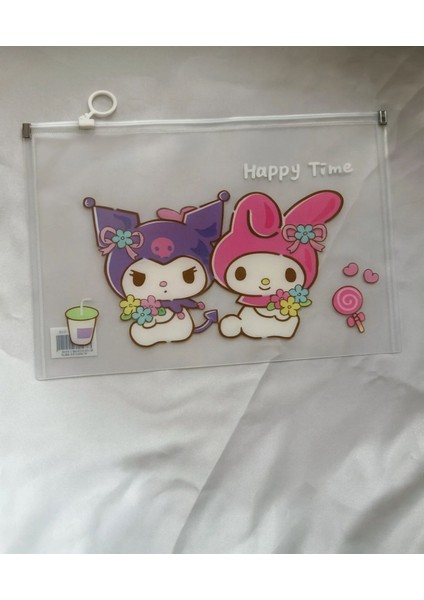 Kuromi & My Melody “happy Time” Şeffaf Dosya / Fermuarlı Evrak Çantası fiyatları