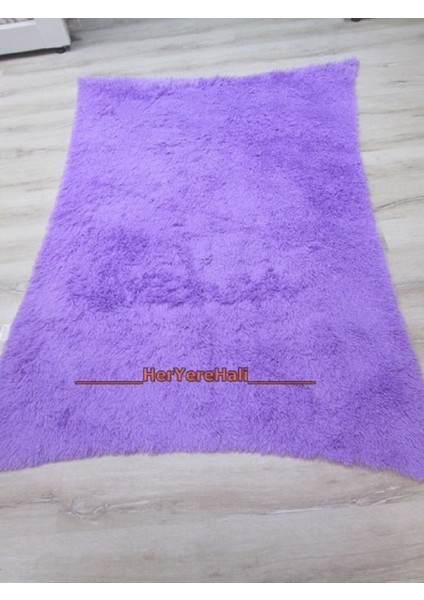 Doğuş Tavşan Tüyü Lila 140X200 cm Yay Şeklinde Peluş Halı