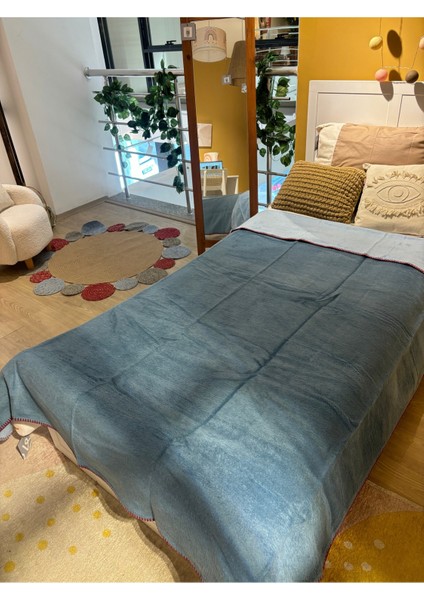 Bohemhouse Çift Taraflı Iki Renk Düz Pamuklu Kalın Yumuşak Battal Boy Battaniye 1350GR 150X200 cm fiyatları