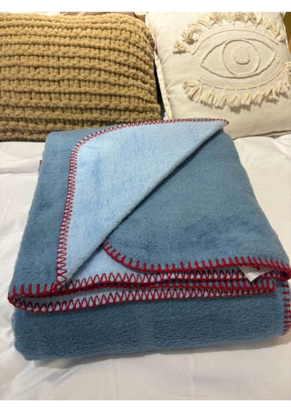 Bohemhouse Çift Taraflı Iki Renk Düz Pamuklu Kalın Yumuşak Battal Boy Battaniye 1350GR 150X200 cm fırsatları