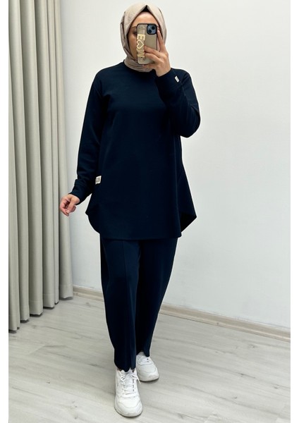 Tripen Yumuşacık Mevsimlik Kumaş Yırtmaç Detaylı Tesettür Kadın Ikili Takım modelleri