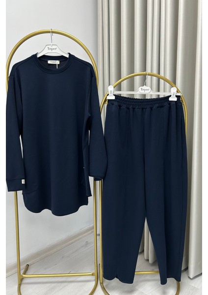 Tripen Yumuşacık Mevsimlik Kumaş Yırtmaç Detaylı Tesettür Kadın Ikili Takım indirimleri