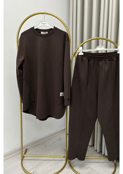 Tripen Yumuşacık Mevsimlik Kumaş Yırtmaç Detaylı Tesettür Kadın Ikili Takım fırsatları