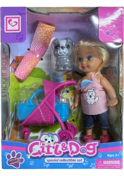 Pusetli Köpekli Manken Bebek K899-19