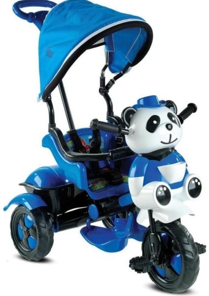 127 Little Panda Ebeveyn Kontrollü Tenteli Müzikli Tricycle Üç Teker Bisiklet-Mavi