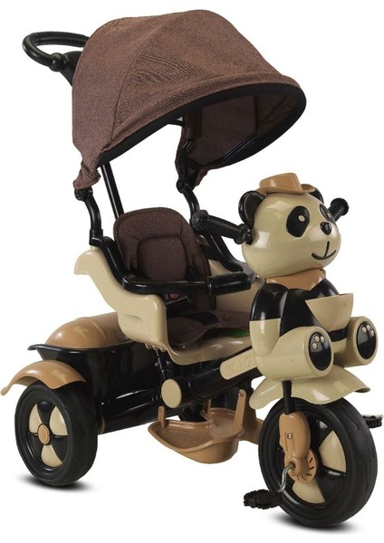 127 Little Panda Ebeveyn Kontrollü Tenteli Müzikli Tricycle Üç Teker Bisiklet-Kahve fiyatları
