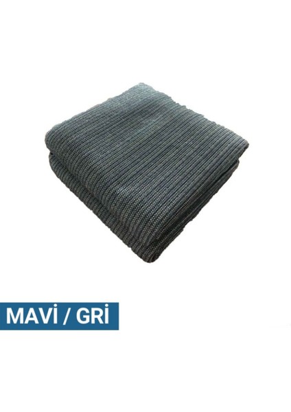 Ekstra Kalın Nefes Alabilen Zemin Halısı 250X400 cm 3,2 kg Mavi/gri Yatek Karavan Tekne