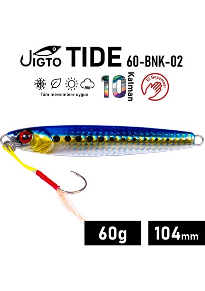 Jig Zoka Suni Yem 60Gr 10cm JIGTO Tide 60-Bnk-02