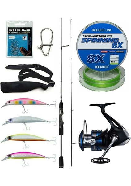 Spin Olta Seti Okuma Helios Sx Spin 2,70CM 15-45 gr 2 Parça Spin Kamışı&shimano Makina Nexave 4000 Fı