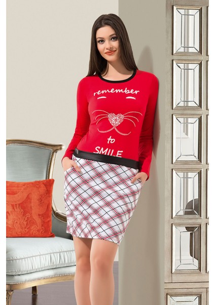 Ekose Desenli Tunik 946