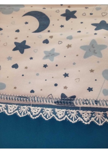 Yanpa Çift Katlı Kenarları Güpür Detaylı Kalın Penye Bebek Battaniyesi 100/100 Pamuklu fırsatları