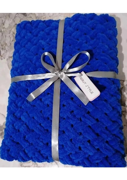 El Örgüsü Alize Puffy Bebek ve Tv Battaniyesi Koyu Mavi Hasır Desen fiyatları