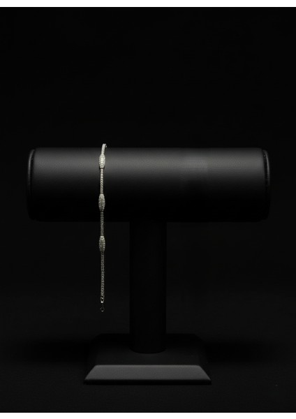 925 Ayar Gümüş Rodyum Kaplamalı Su Yolu Model Zirkon Taşlı Kadın Bileklik (Rodyum Kaplamalı) modelleri