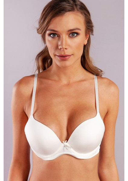 Garabina Foam Cup Push Up Bra, Ekru Konforlu ve Şık Sütyen