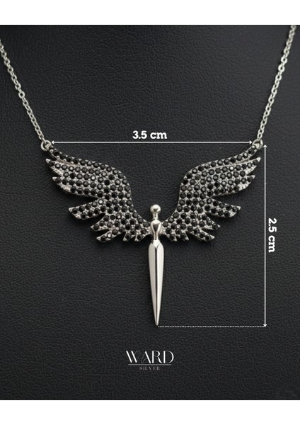 925 Ayar Gümüş Rodyum Kaplamalı Kuş Figürlü Zirkon Taşlı Kadın Kolye (Rodyum Kaplamalı) fırsatları