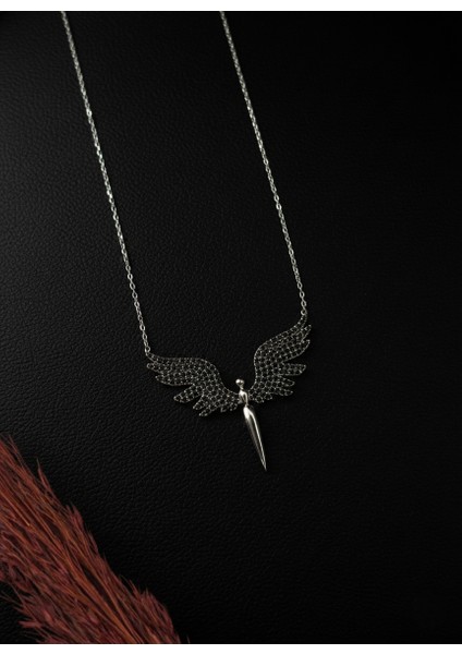 925 Ayar Gümüş Rodyum Kaplamalı Kuş Figürlü Zirkon Taşlı Kadın Kolye (Rodyum Kaplamalı) indirimleri