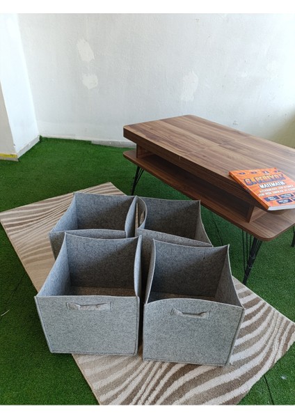 4 Lü Set 3mm Kalın Keçe Dolap Içi Düzenleyici Çocuk Oyuncak Kutusu Organizer fırsatları