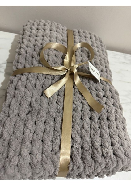 El Örgüsü Puffy Taş Rengi Burgu Desen Bebek ve Tv Battaniyesi fırsatları