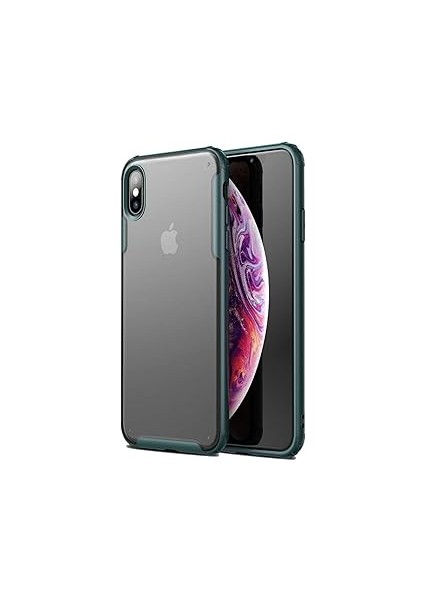 Microsonic Xs Için Kılıf Frosted Frame Yeşil [ıphone Xs ile Uyumlu Kılıf - Yeşil]