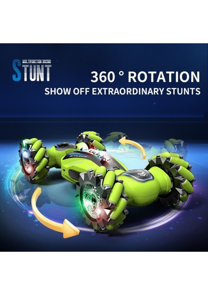 Uzaktan Kumandalı Full Fonksiyon Şarjlı Müzikli Pençe El Sensörlü Akrobat Dublör Stunt Rc Araba 35CM indirimleri